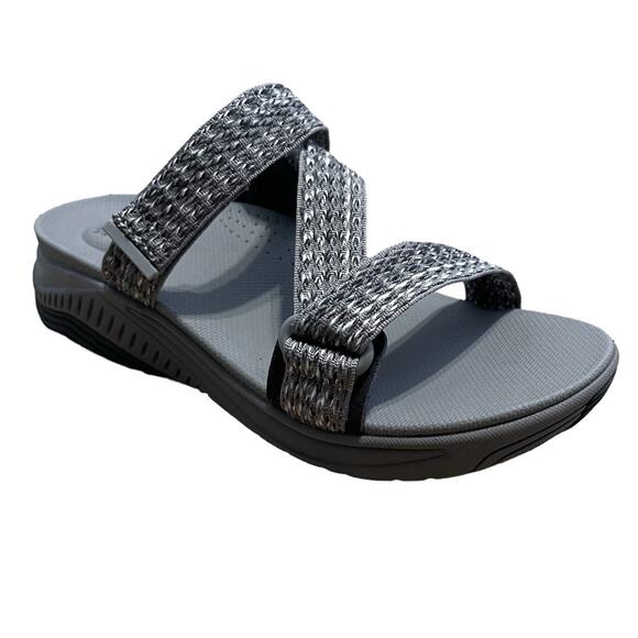 Dansko Gray Rosette Sandals - Picture 1 of 6